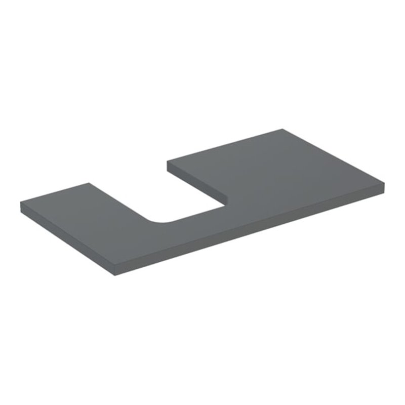 Geberit Waschtisch-Platte One 90x3x47cm, lava/lackiert ma, Ausschn li