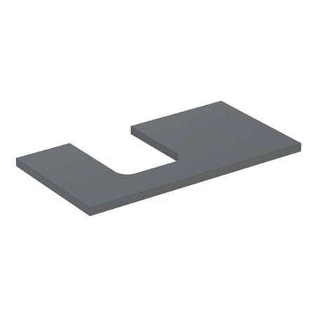Geberit Waschtisch-Platte One 90x3x47cm, lava/lackiert ma, Ausschn li