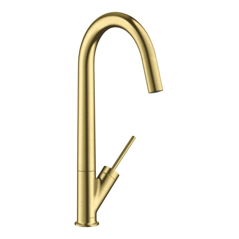 hansgrohe Spültisch-Einhebelmischer 300 Axor Starck mit Schwenkauslauf, brushed brass
