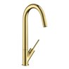 hansgrohe Spültisch-Einhebelmischer 300 Axor Starck mit Schwenkauslauf, brushed brass