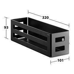 Keuco Seifenkorb 320x93x90mm, Wandmontage, schwarzgrau