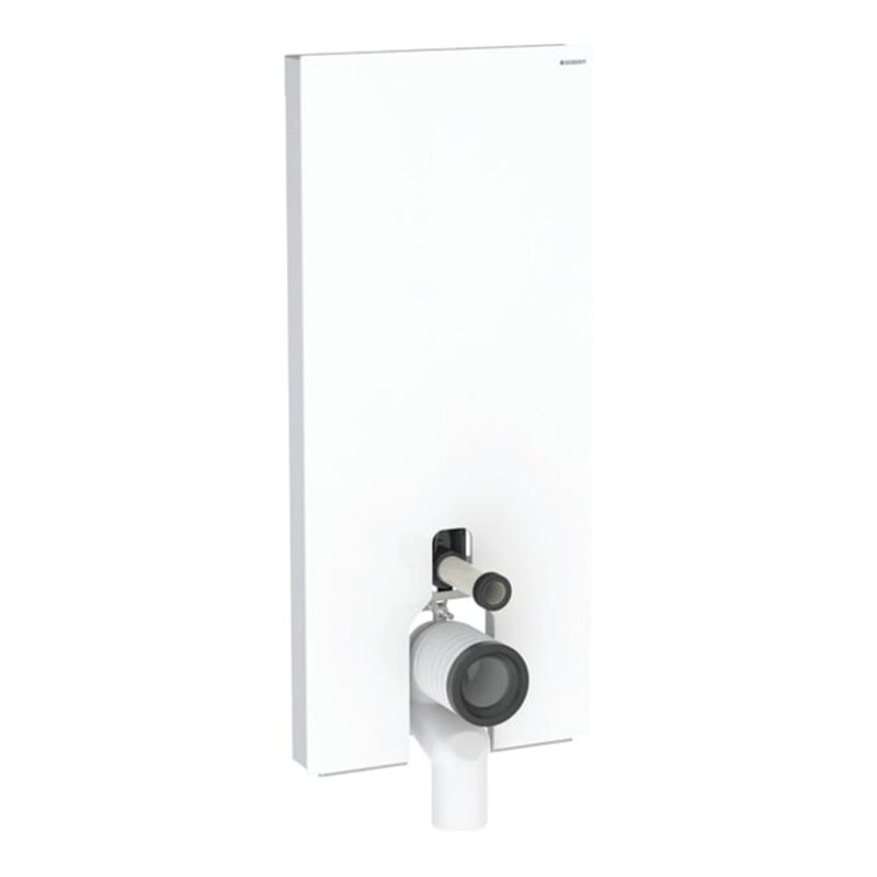 Geberit Stand-WC-Modul Monolith Plus Bauh. 114cm, Fr. Gl. we., S. Aluminium