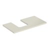 Geberit Waschtisch-Platte One 90x3x47cm, sand-grau/l hg, Ausschn li