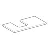 Geberit Waschtisch-Platte One 90x3x47cm, sand-grau/l hg, Ausschn li