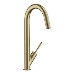 hansgrohe Spültisch-Einhebelmischer 300 Axor Starck mit Schwenkauslauf, brushed bronze