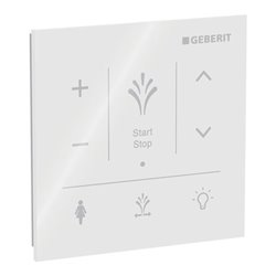 Geberit Wandbedienpanel AquaClean Sela z. AP-Mont., Oberfläche Glas/Farbe weiß