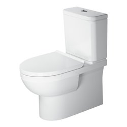 Duravit Stand-WC-Kombi, Tiefspüler No. 1 36,5x65cm, 6 l, Abg. waag., riml., weiß