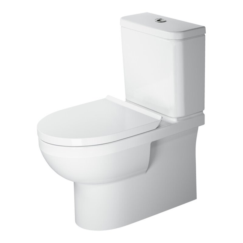 Duravit Stand-WC-Kombi, Tiefspüler No. 1 36,5x65cm, 6 l, Abg. waag., riml., weiß