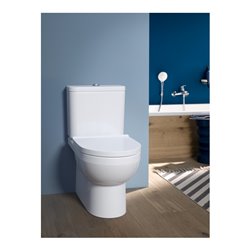 Duravit Stand-WC-Kombi, Tiefspüler No. 1 36,5x65cm, 6 l, Abg. waag., riml., weiß