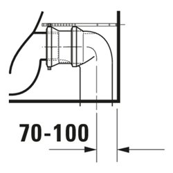 Duravit Stand-WC-Kombi, Tiefspüler No. 1 36,5x65cm, 6 l, Abg. waag., riml., weiß