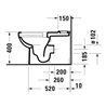 Duravit Stand-WC-Kombi, Tiefspüler No. 1 36,5x65cm, 6 l, Abg. waag., riml., weiß