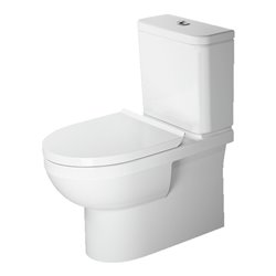 Duravit Stand-WC-Kombi, Tiefspüler No. 1 36,5x65cm, 6 l, Abg. waag., riml., weiß