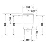 Duravit Stand-WC-Kombi, Tiefspüler No. 1 36,5x65cm, 6 l, Abg. waag., riml., weiß