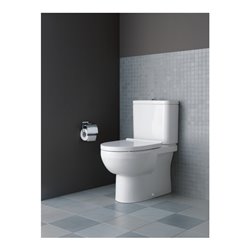 Duravit Stand-WC-Kombi, Tiefspüler No. 1 36,5x65cm, 6 l, Abg. waag., riml., weiß