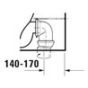 Duravit Stand-WC-Kombi, Tiefspüler No. 1 36,5x65cm, 6 l, Abg. waag., riml., weiß