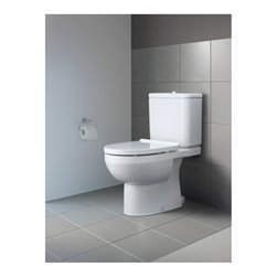 Duravit Stand-WC-Kombi, Tiefspüler No. 1 36,5x65cm, 6 l, Abg. waag., riml., weiß
