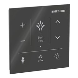 Geberit Wandbedienpanel AquaClean Sela z. AP-Mont., Oberfl. Glas/Farbe schwarz