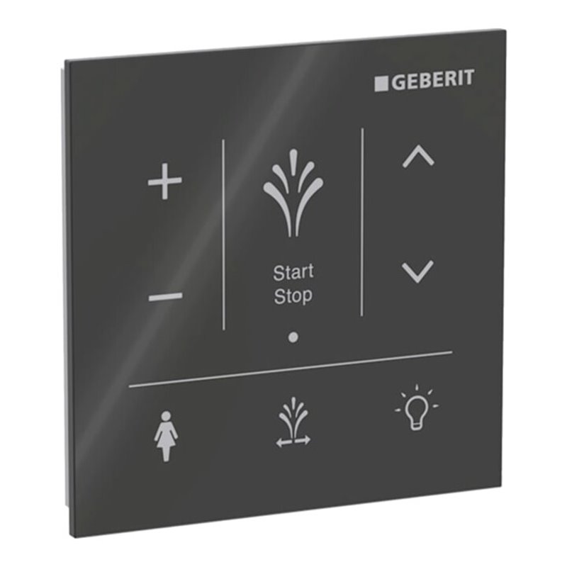 Geberit Wandbedienpanel AquaClean Sela z. AP-Mont., Oberfl. Glas/Farbe schwarz