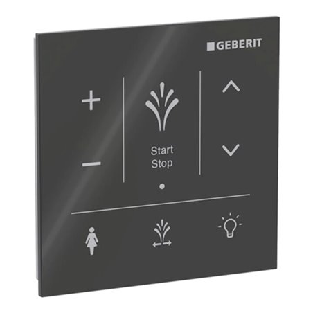 Geberit Wandbedienpanel AquaClean Sela z. AP-Mont., Oberfl. Glas/Farbe schwarz