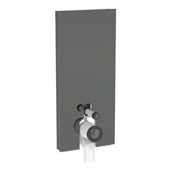 Geberit Stand-WC-Modul Monolith Plus BH 114cm, Fr. Gl. la., S. Alu SW-chrom
