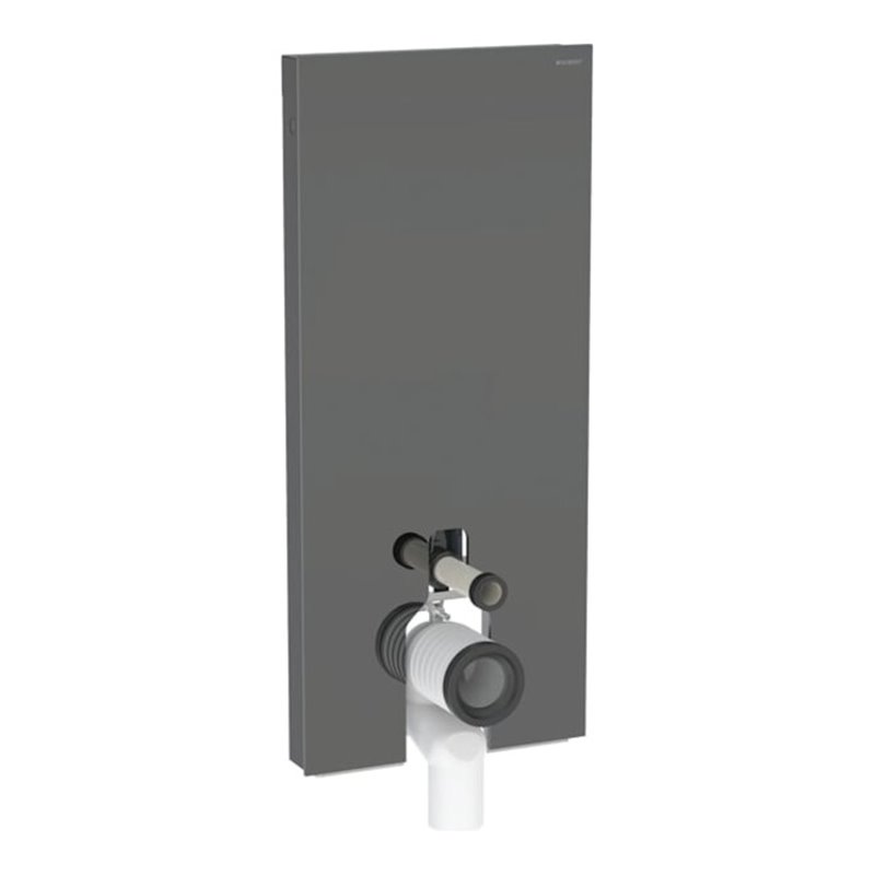 Geberit Stand-WC-Modul Monolith Plus BH 114cm, Fr. Gl. la., S. Alu SW-chrom