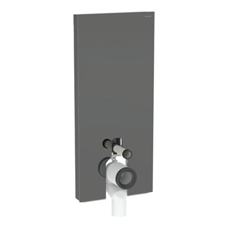 Geberit Stand-WC-Modul Monolith Plus BH 114cm, Fr. Gl. la., S. Alu SW-chrom