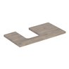 Geberit Waschtisch-Platte One 90x3x47cm, N hick./Mela Holz, Ausschn li