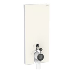 Geberit Stand-WC-Modul Monolith Plus Bauh. 114cm, Fr. Gl. sand-grau, S. Alu