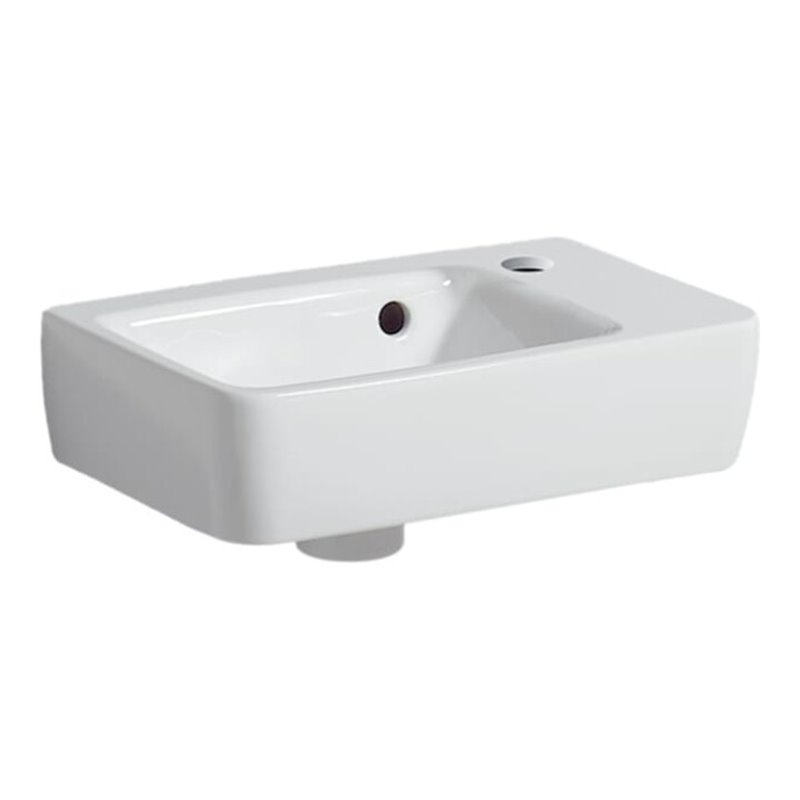 Geberit Handwaschbecken Renova Plan 36x25cm, m Hahnl., m ÜL, kurz, weiß