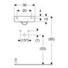 Geberit Handwaschbecken Renova Plan 36x25cm, m Hahnl., m ÜL, kurz, weiß