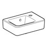 Geberit Handwaschbecken Renova Plan 36x25cm, m Hahnl., m ÜL, kurz, weiß