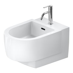 Duravit Wand-Bidet Balcoon 37x54cm, m Hahnl., ÜL, weiß Hochglanz