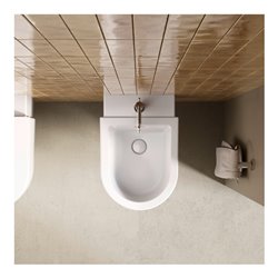 Duravit Wand-Bidet Balcoon 37x54cm, m Hahnl., ÜL, weiß Hochglanz