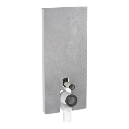 Geberit Stand-WC-Modul Monolith Plus Bauh. 114cm, Fr. Steinz. Beton, S. Alu