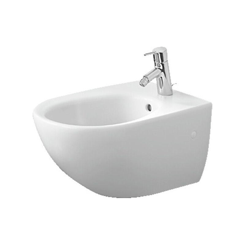 Duravit Wand-Bidet Architec 36,5x58cm, m HL, ÜL, Hahnlochbank, weiß