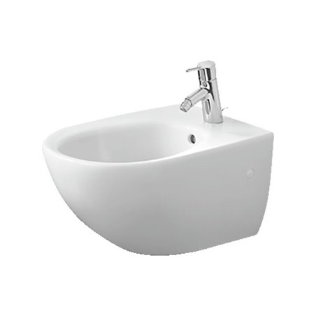 Duravit Wand-Bidet Architec 36,5x58cm, m HL, ÜL, Hahnlochbank, weiß