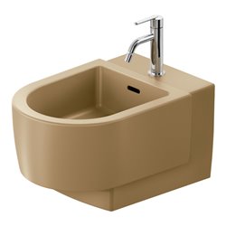 Duravit Wand-Bidet Balcoon 37x54cm, m Hahnl., ÜL, Clay terra matt