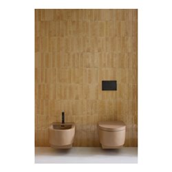 Duravit Wand-Bidet Balcoon 37x54cm, m Hahnl., ÜL, Clay terra matt