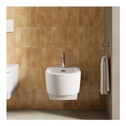 Duravit Wand-Bidet Balcoon 37x54cm, m Hahnl., ÜL, weiß Seidenmatt