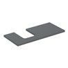 Geberit Waschtisch-Platte One 105x3x47cm, lava/lackiert ma, Ausschn li