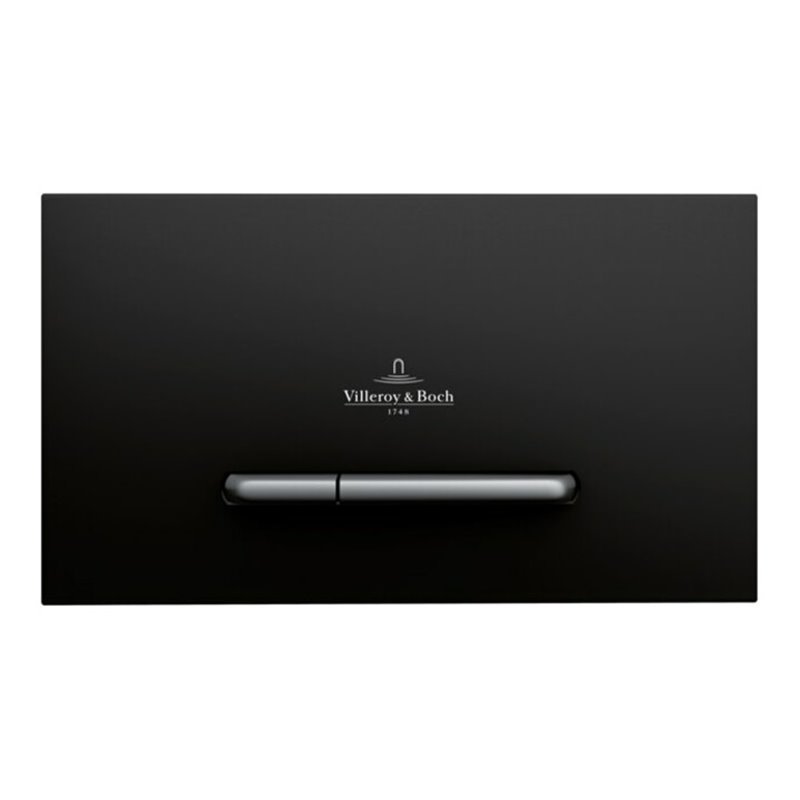 V&B WC-Betätigungsplatte ViConnect 300S 25,3x14,5x2cm, KST, Tast. chr ma, bl ma