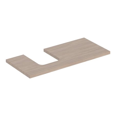 Geberit Waschtisch-Platte One 105x3x47cm, Eiche/Mela Holz, Ausschn li