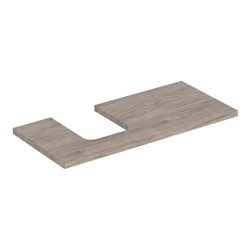 Geberit Waschtisch-Platte One 105x3x47cm, N hick./Mela Holz, AS li