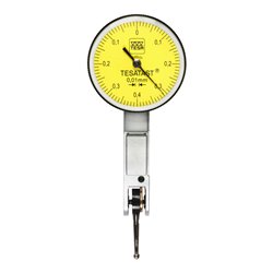 TESA Technology Analoges Standard-Fühlhebelmessgerät TESATAST mit drehbarem Skalenblatt Ø 28 mm, 0,8 mm, 0,01 mm