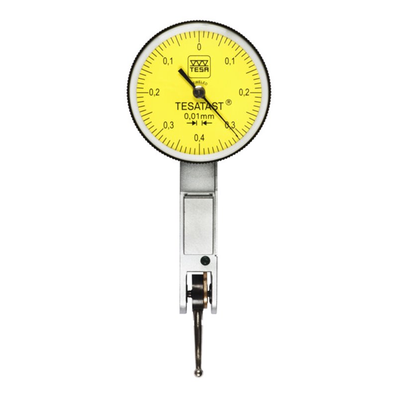 TESA Technology Analoges Standard-Fühlhebelmessgerät TESATAST mit drehbarem Skalenblatt Ø 28 mm, 0,8 mm, 0,01 mm