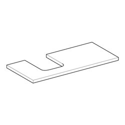 Geberit Waschtisch-Platte One 105x3x47cm, greige/lackiert m, AS li