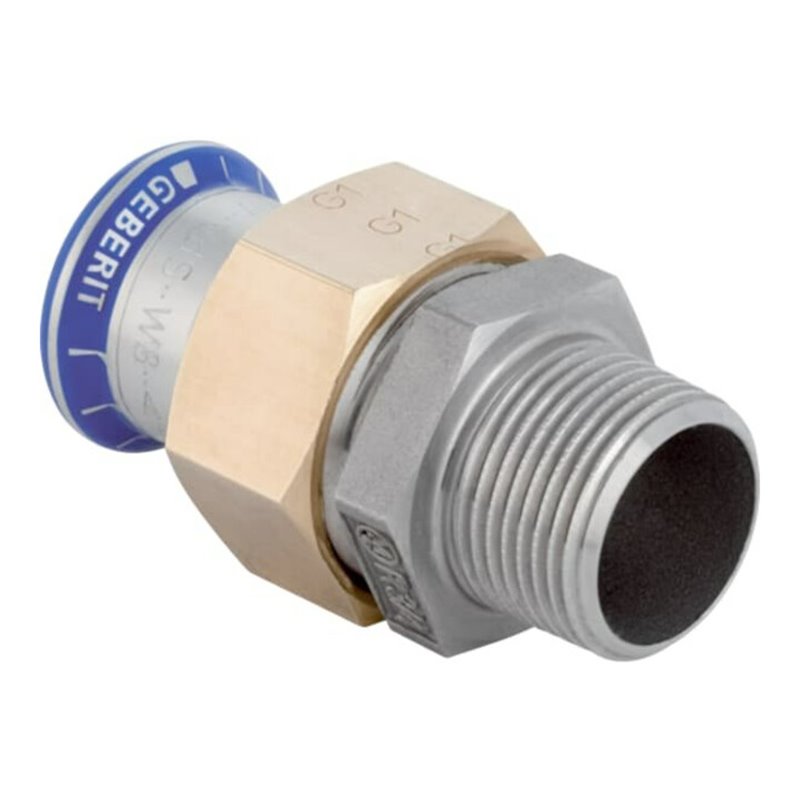 Geberit bergangsverschraubung Mapress d 28mmxR 1, labs-f, m AG, Edelstahl