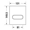 Duravit Betätigungsplatte DuraSystem 13,1x15cm, mech., f Uri. A1, ES geb.
