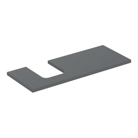 Geberit Waschtisch-Platte One 120x3x47cm, lava/lackiert ma, Ausschn li