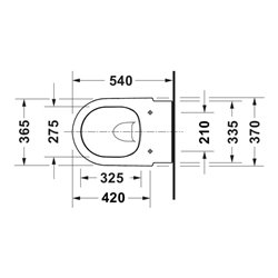 Duravit Wand-WC Balcoon 37x54cm, weiß Hochglanz